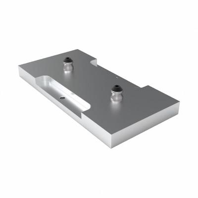 VEKTEK Fixture Plates: Steel, Rectangular, 51.1 lb Wt, 200 mm W x 400 mm L x 70.1 mm H - Zero Point System Fixture Plates