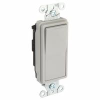 BRYANT Wall Switch: Rocker Switch, Single Pole, Maintained, Gray, 120/277V AC, 20 A (MPN 9901GRY). Key specifications — Illuminated: No; Voltage Rating: 120/277V AC.