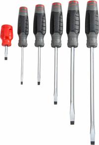 PROTO Screwdriver Sets: 1-10 Pieces, 6 Pieces, Cabinet/Keystone Tip, 18 3/4 in Overall Lg (MPN J1206SRFF). Key specifications — attr1205274: PROTO; attr1205269: 3/16 in.