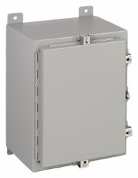 WIEGMANN Enclosure: Steel, 36 in x 24 in x 8 in, NEMA 12/13/4, Solid Cover, Hinged (MPN N4362408). Key specifications — Closure Method: Clamps; Brand: WIEGMANN; Knockouts: Not Included.