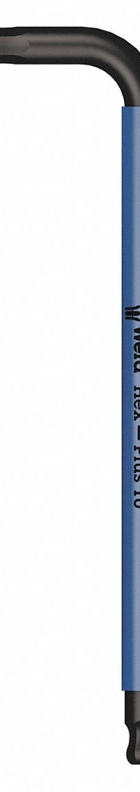 WERA Hex Key: 1 Ball Ends, 10 mm Tip Size, Metric, Long, Alloy Steel, Black Oxide, 9 in Long Arm Lg (MPN 05022616001). Key specifications — attr1205521: WERA; attr1205526: Black Oxide.