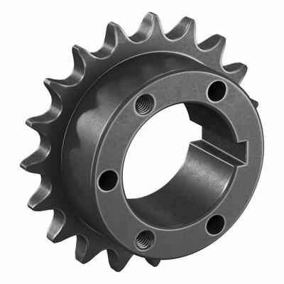 TSUBAKI Sprocket: For 50 Chain, 19 Teeth, 3.798 in Pitch Dia, 4.12 in Outside Dia - Size 50 Bushed-Bore Roller Chain Sprockets