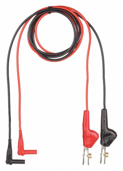APPROVED VENDOR Test Leads: CAT II 1000V, 5 Way Clip, Right Shrouded Plug - Test Leads with Clips