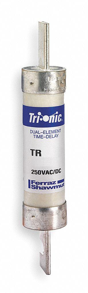 MERSEN Fuse: Class RK5, TR-R Series, Time-Delay, 90 A, 250 V AC, 250 V DC - Time-Delay Blade Fuses