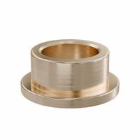 Flanged Sleeve Bearing: Bronze, SAE 841, 8 mm Bore, 11 mm OD, 6 mm Lg, -35°F to 300°F, 10 PK (MPN FFM0811-06B). Key specifications — System of Measurement: Metric; Material Grade: SAE 841; Flange Type: Flanged; Brand: OILITE.