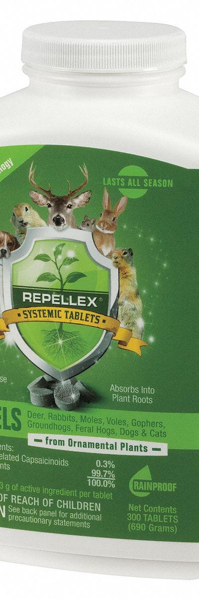 REPELLEX Animal Repellent: Targets Deer/Rabbits, Tablets Form, 300 ct Container Size - Wildlife Repellents