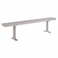 LYON Locker Room Bench: 8 ft x 9 1/2 in x 17 in, Aluminum, Gray, Anodized (MPN NF5825). Key specifications — Color: Gray; Material: Aluminum; Finish: Anodized; Brand: LYON.