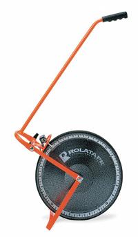 ROLATAPE Measuring Wheel: 100,000 ft Range, Adj Handle Handle, Spoked Single Wheel, Steel Tread, SAE (MPN 32-415). Key specifications — attr939182: Steel; attr939189: Mechanical Measuring Wheel; attr934748: 32-415; attr939173: Batteries Not Required; attr939180: Not Foldable; attr939193: SAE; attr939184: Steel; attr939185: Swan-Neck.