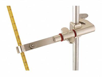OHAUS Open Ring: Thermometer Clamp, Zinc, 6 1/4 in Overall Lg, 2_3 Prongs - Lab Clamps