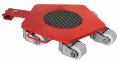 GKS-PERFEKT Machine Roller: 13,200 lb, 4 5/8 in Deck Ht, 29 1/2 in L x 22 in W, (5) Swivel, Fixed (MPN 6-13439). Key specifications — Top Plate Surface: Rubber Padded; Includes: Handle; Brand: GKS-PERFEKT; Color: Red.