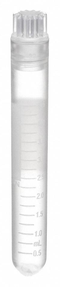 APPROVED VENDOR Cryogenic Vial: Cryogenic, Polypropylene, 5 mL, Natural, 12 mm Body Dia, Sterile (MPN W985914). Key specifications — Sub-brand: CryoELITE(TM); Self-Standing: Not Self-Standing; Closure Color: Natural; Brand: APPROVED VENDOR; Vial Type: Cryogenic; Body Color: Off-White; Includes Closure: Yes; Bottom Shape: Round.