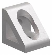 Inside Corner Bracket: Gusseted Inside-Corner Bracket, 10 Series, 1 in x 7/8 in x 1 in, 2 Holes (MPN 4132). Key specifications — Material: Aluminum; Brand: 80/20; Finish: Anodized.