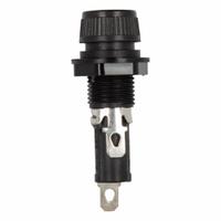 BUSSMANN Panel Mount Fuse Holder: For Fuse Size 1/4 in x 1 1/4 in, 1 Pole, 20 A Max, 250 V AC (MPN HTB-26I-R). Key specifications — Fuse Holder Termination Type: Quick-Connect; Fuse Holder Cap Style: Knob; Brand: BUSSMANN.