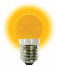 APPROVED VENDOR Compact LED Bulb: Medium Screw (E26), LED, (G) Globe, G12, 2.5 W Watt, 1800K, Amber (MPN LM40F1WE26-A). Key specifications — attr233510: G12; attr233525: 90 to 240V AC; attr233549: Amber; attr518949: 1800K; attr239859: APPROVED VENDOR; attr935304: Colored.