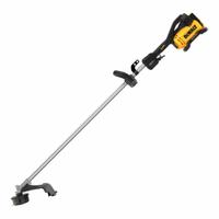 DEWALT Cordless String Trimmer: 17 1/2 in Cutting Wd, Straight Shaft, Not Capable, 36 cc, Brushless (MPN DCST980B). Key specifications — attr975783: DEWALT; attr975787: 17-1/2 in; attr975804: Straight; attr987328: No.