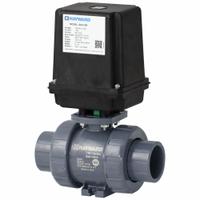 HAYWARD FLOW CONTROL Electrically Actuated Two-Way Ball Valve: 1 in, PVC, 120V AC, Straight (MPN EAUTBH110STE). Key specifications — Actuator Features: Auxiliary Limit Switch; Brand: HAYWARD FLOW CONTROL.