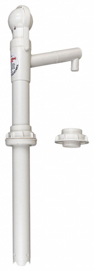 APPROVED VENDOR Hand Pump: Piston, Pump with Spout, Plunger, Polypropylene - Down-Stroke Sanitary Drum Pumps
