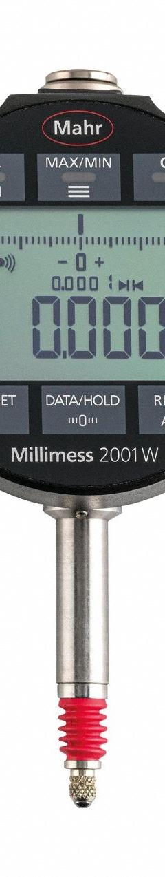 MILLIMAR Digital comparator2001 Wi: 0.0000390625 in to 0.04 in /0.001 mm to 1 mm, Inch/Metric, IP64. Key specifications — attr1184065: MILLIMAR; attr1184072: + - 0.0007mm over 1mm range; attr1184084: 58.4 mm.