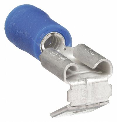 GRAINGER Wire Disconnect: Blue, Vinyl, Partial Coverage - Partially Insulated Piggyback Disconnects