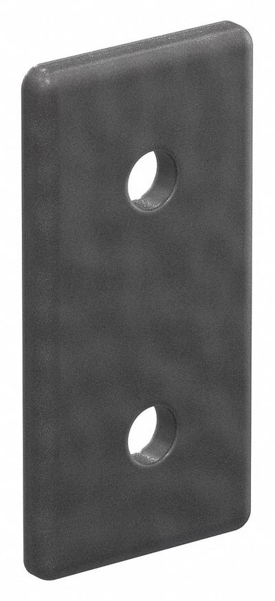 FAZTEK End Cap: 15 Series, Inch, 3 in x 1 1/2 in x 1 1/2 in, Black, Plastic, Unfinished - End Caps