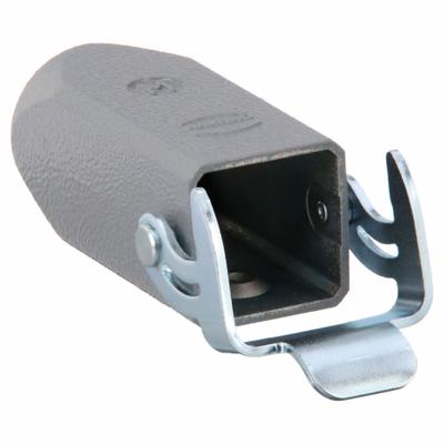 HARTING Rectangular Connector Housing: Size 3 A, Cable to Cable Mount, Gray, Zinc Die-Cast - Cable-to-Cable Rectangular Connector Housings