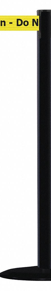 TENSABARRIER Barrier Post with Belt: Yellow, Caution Do Not Enter, 7 1/2 ft Belt Lg, Black (MPN 875-33-STD-NO-YAX-C). Key specifications — attr981468: Cast Iron; attr981465: Yellow; attr981461: TENSABARRIER; attr981440: Plastic; attr981443: Black; attr981449: Caution Do Not Enter; attr981448: Black.