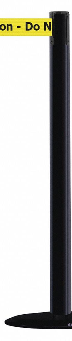 TENSABARRIER Barrier Post with Belt: Yellow, Caution Do Not Enter, 7 1/2 ft Belt Lg, Black (MPN 875-33-STD-NO-YAX-C). Key specifications — attr981468: Cast Iron; attr981465: Yellow; attr981461: TENSABARRIER; attr981440: Plastic; attr981443: Black; attr981449: Caution Do Not Enter; attr981448: Black.