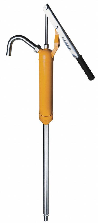 Dayton Hand Pump: Lever Action, Pump with Spout, Steel Housing, 10 oz per stroke - Lever Handle Standard Drum Pumps