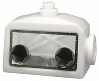 SP SCIENCEWARE Glove Box: 16 in Overall Wd, 27 in Overall Lg, 22 in Overall Ht, 2 Ports, LDPE (MPN H50028-2001). Key specifications — Includes: Gloves; Brand: SP SCIENCEWARE; Material: LDPE.