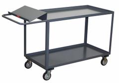 JAMCO Utility Cart: 1,200 lb, 2 Shelves, 63 in L x 31 in W x 39 in H Overall Dim, Flat (MPN SO348P500GP). Key specifications — Caster Wheel/Tread Material: Polyolefin; Brand: JAMCO; Caster/Wheel Configuration: (2) Rigid.