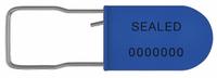 UNIVERSEAL Padlock Seals: Blue, Plastic, 100 lb Breaking Strength, 1 3/16 in Hasp Lg, 50 PK (MPN UPAD-S BLUE50). Key specifications — Brand: UNIVERSEAL; Marking Color: Black; Marking Included: Numbers; Marking Message: Sealed; Marking Numbering: Sequential; Lock Material: Plastic.