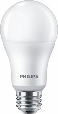 PHILIPS Compact LED Bulb: Medium Screw (E26), LED, (A) Classic, A19, 14 W Watt, 5000K, Frosted, 120V (MPN 14A19/CNG/850/FR/P/E26/D 12/1CT). Key specifications — attr233510: A19; attr233525: 120V; attr233549: Frosted; attr518949: 5000K; attr239859: PHILIPS.