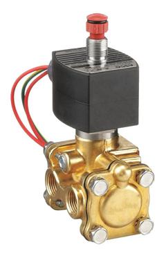 REDHAT Solenoid Valve: 3-Way, Normally Closed, 3/8 in Pipe Size, 24V DC, Explosion Proof/Watertight (MPN EF8316G302). Key specifications — Pipe Size: 3/8 in; Voltage: 24V DC; Brand: REDHAT; Coil Enclosure: Watertight.