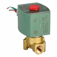 REDHAT Solenoid Valve: 2-Way, Normally Closed, 1/4 in Pipe Size, 110V AC/120V AC, High Flow (MPN 8262H208LF 120/60, 110/50). Key specifications — Pipe Size: 1/4 in; Voltage: 110V AC; Brand: REDHAT.