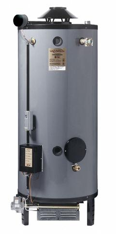 RHEEM-RUUD Commercial Gas Water Heater: Natural Gas, Low NOx, 72 gal, 300,000 BTU, 71 in Ht (MPN G72-300A). Key specifications — Display Sell UOM: EA; Market: Commercial; Standards: UL Listed; Sub-brand: Rheem Ruud; Brand: RHEEM-RUUD; Low NOx: Yes; Water Connection Location: Front; Fuel Type: Natural Gas.