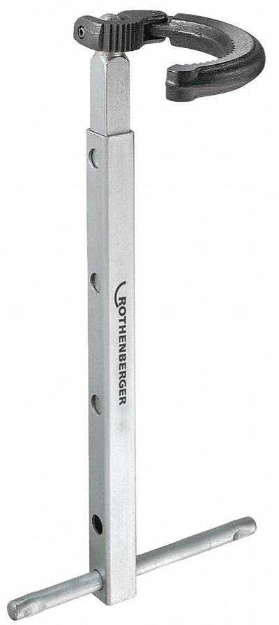 ROTHENBERGER Basin Nut Wrench: Telescoping Handle, Alloy Steel, 6 5/16 in Overall Wd - Basin Wrenches