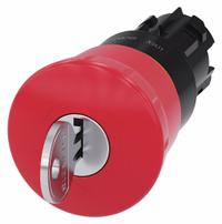 SIEMENS Mushroom Head Push Button: Red, 22 mm Mounting Size, Non-Metallic, Maintained (MPN 3SU1000-1HF20-0AA0). Key specifications — Brand: SIEMENS; Action: Maintained; Series: 3SU; Push Button Material Type: Non-Metallic.