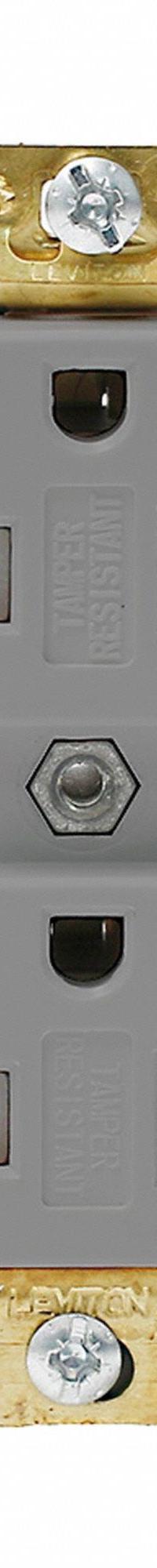 LEVITON Plugs and Receptacles: Duplex, 5-20, Gray, 125V AC, 20 A, 2 Pole / 3 Wire (MPN 5362-SGG)