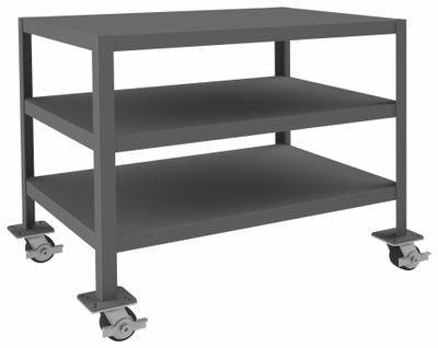 DURHAM MFG Work Table: Fixed Ht, Steel, 36 in x 24 in - Steel-Top Mobile Worktables