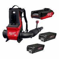 MILWAUKEE Backpack Blower Kit: Cordless, 800 cfm Max Air Flow, 190 mph Max Air Speed, 65 dB or Less (MPN MXF600-2HD). Key specifications — Brand: MILWAUKEE; Manufacturer Part Number: MXF600-2HD; Throttle Location: Tube; Battery Capacity: 12.0 Ah.