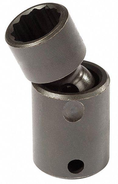 PROTO Flex Impact Socket: 11 mm Socket Size, 12-Point, Std, Black Oxide, Not Tether Capable - 3/8" Drive Metric Flex Impact Sockets