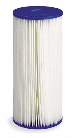 PENTAIR/PENTEK Water Filter Cartridge: 50 micron, Pleated, 10 gpm, Non-Woven Polyester (MPN 155053-75). Key specifications — Brand: PENTAIR/PENTEK; Filter Media: Non-Woven Polyester.