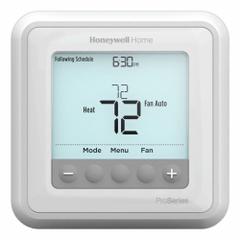 HONEYWELL HOME Low Voltage Thermostat: Heat and Cool, Auto, 5-1-1/5-2/7 Day, Horizontal, Square (MPN TH6320U2008/U). Key specifications — Application: Heat and Cool; Stages: 2H/2C Conventional, 3H/2C Heat Pump; Programming Capability: 5-2; Shape: Square; Terminal Designations: Y; Temperature Control Range: 40° to 99°F; Changeover Type: Automatic; Brand: HONEYWELL HOME.