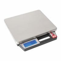TAYLOR PRECISION PRODUCTS Food Scale: 11 1/4 in Weighing Surface Dp, 13 3/8 in Weighing Surface Wd (MPN TE25010). Key specifications — Readability: 0.2 lb/100 g; Brand: TAYLOR; IP Rating: Not IP Rated.