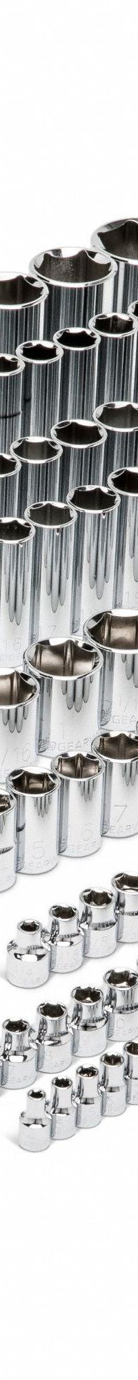 GEARWRENCH Socket Set: 1/4 in, 3/8 in, 1/2 in Drive, 163 Piece, 6-Point, SAE/Metric (MPN 89073). Key specifications — attr1224269: 1/4 in, 3/8 in, 1/2 in; attr1204685: Not Tether Capable; attr1204650: 5/32 in to 1-1/2 in; attr1204673: Socket Bits Not Included; attr1204688: GEARWRENCH; attr1224230: Friction; attr1224354: No Thin Wall; attr1206170: Deep Sockets.