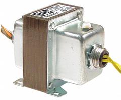 FUNCTIONAL DEVICES INC / RIB Class 2 Transformer: 50 VA Power Rating, 24V AC, Circuit Breaker (MPN TR50VA004). Key specifications — Brand: FUNCTIONAL DEVICES INC / RIB; Connection - Primary: Wire Lead; Connection - Secondary: Wire Lead; Input Voltage: 120V AC; Mounting: Foot; Output Voltage: 24V AC.
