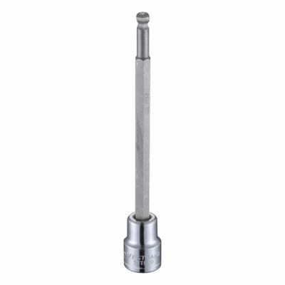 WESTWARD Socket Bit: 3/8 in Drive Size, Hex Tip, 6 mm Tip Size, 4 13/16 in Overall Lg - Ball-End Hex Bit Sockets