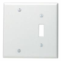 LEVITON Wall Plate: Combo, 2 Gang, Std Size (MPN 84006-40). Key specifications — Brand: LEVITON; Material: Stainless Steel.