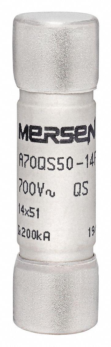 MERSEN Semiconductor Fuse: A70QS Series, Fast-Acting, 50 A, 690 V AC - Fast-Acting Bolt-On Fuses