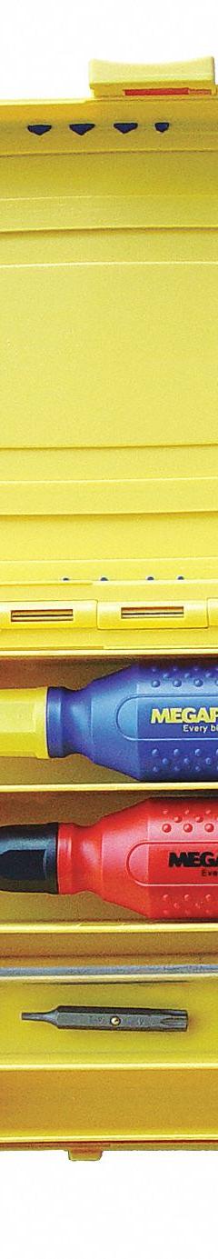 MEGAPRO Multi-Bit Screwdriver: Hex/Phillips/Security Torx/Slotted/Spanner/Square/Torx Tip, 26 Tips (MPN NASTPDK2). Key specifications — attr1205339: Tamper Resistant Torx: TR10 + TR15 + TR20 + TR25 + TR27 + TR30; attr1205303: MEGAPRO.